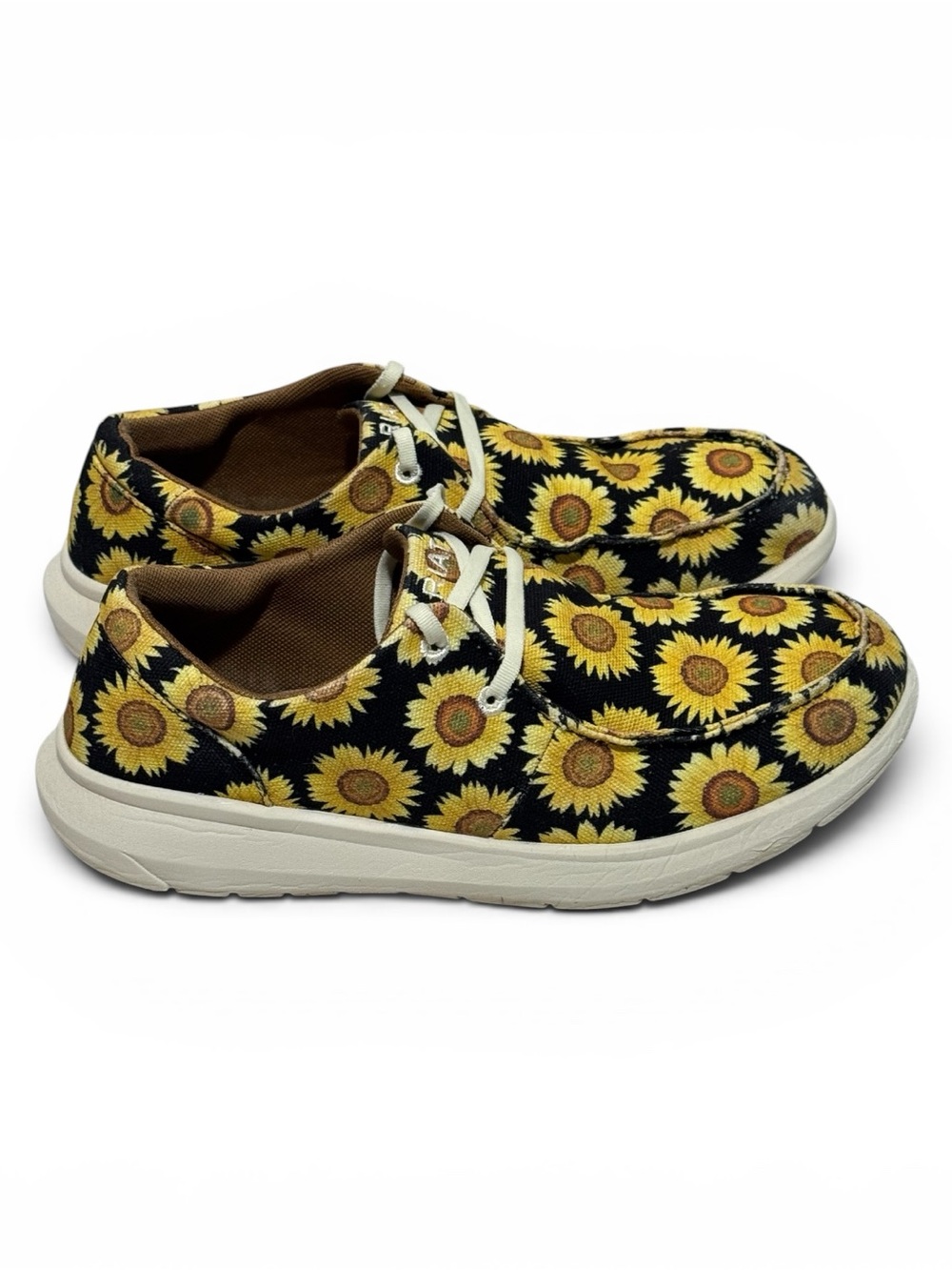 🌻 Ariat Hilo Sunflower Skies Canvas Slip On Sneakers Shoes Women's Sz 9.5 - Picture 2 of 16